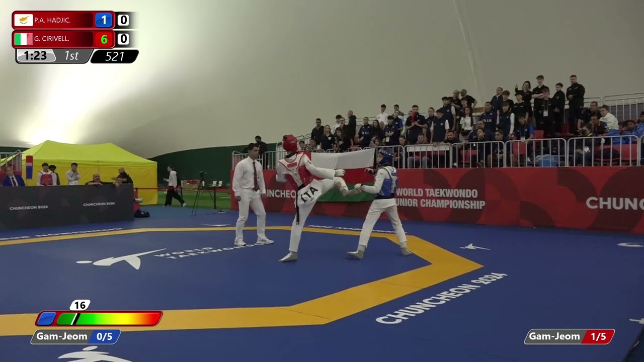 521 Round of 16 Men 55kg CYP P A HADJIC ITA G CIRIVELL