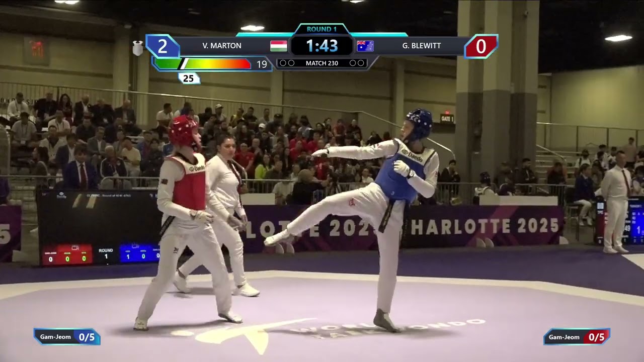 230 Round of 16 W 67kg HUN V MARTON AUS G BLEWITT PGM background