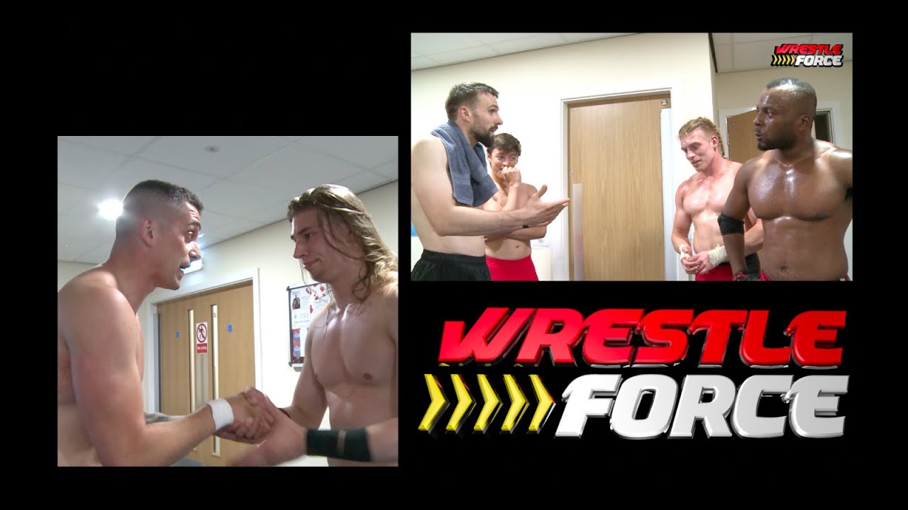 Hakan, Tommy Lawrence & Westside Heat backstage at Wickford 16.07.22 background
