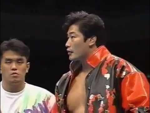 AJPW - Kenta Kobashi vs Mitsuharu Misawa backdrop