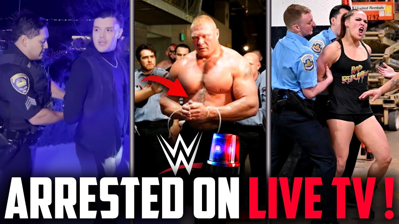 WWE Superstars who were arrested on live TV background