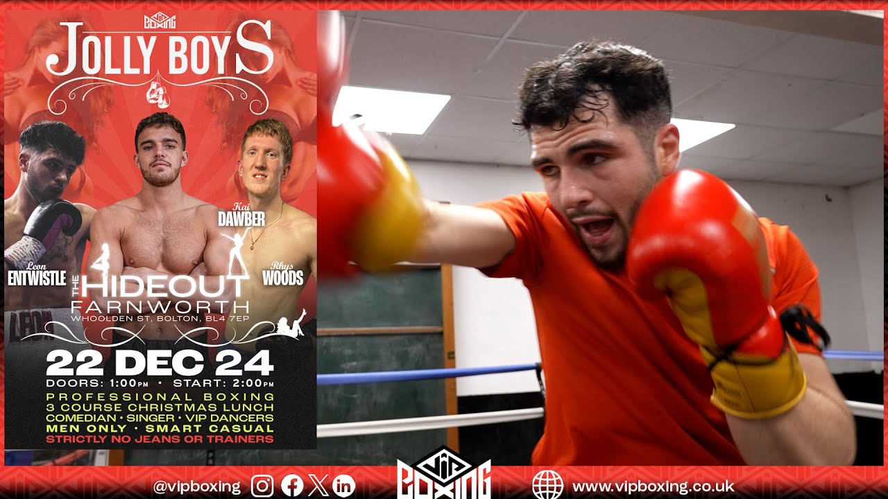 I'M GONNA DUST THIS GUY! Leon Entwistle prepares for Richard Helm on Sunday's show background