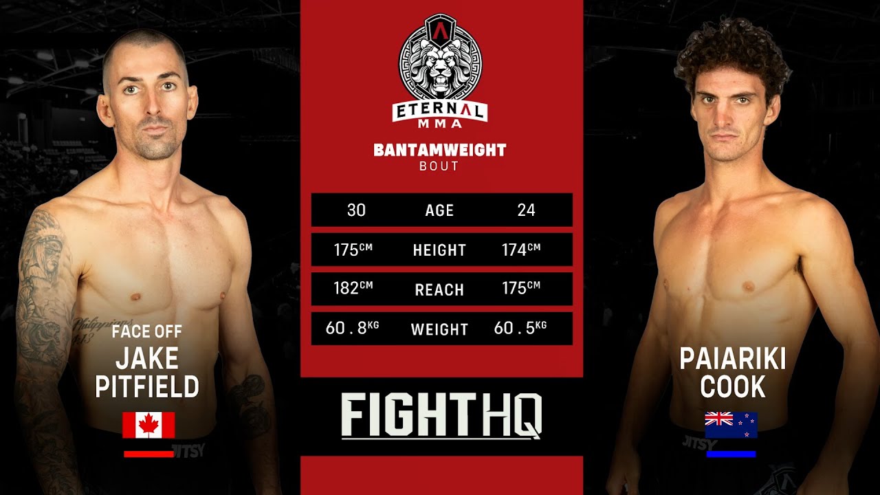 Eternal MMA 83 - Jake Pitfield VS Paiariki Cook - MMA Fight Video