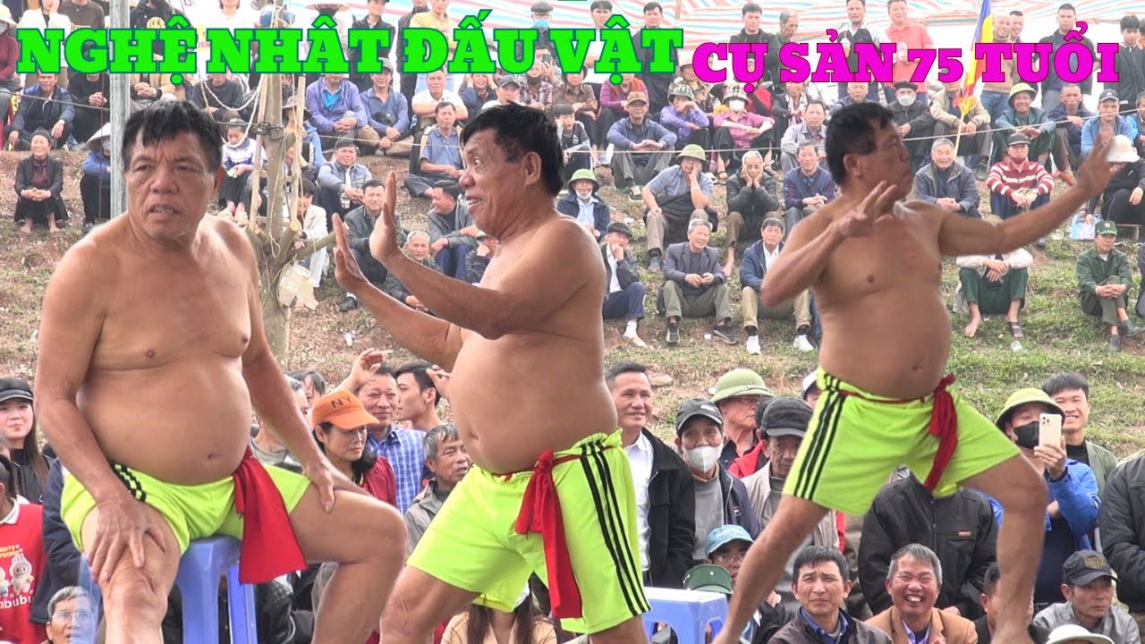 Nghệ nhân (Vật )Dương văn Sản 75 tuổi và miếng gồng kinh điển ! Mens wrestling. background