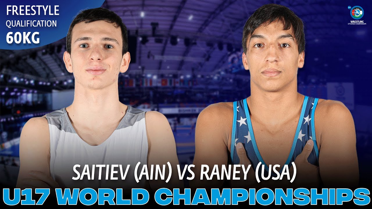 Jordyn RANEY (USA) vs. Adlan SAITIEV (AIN) | U17 WORLD CHAMPIONSHIPS 2024 | Qualification | FS 60Kg background
