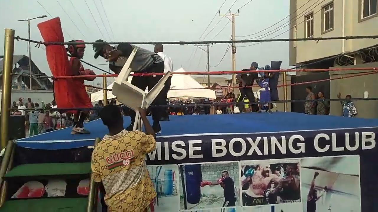 Kids Boxing Competition..Ope vs Fawaz, backdrop