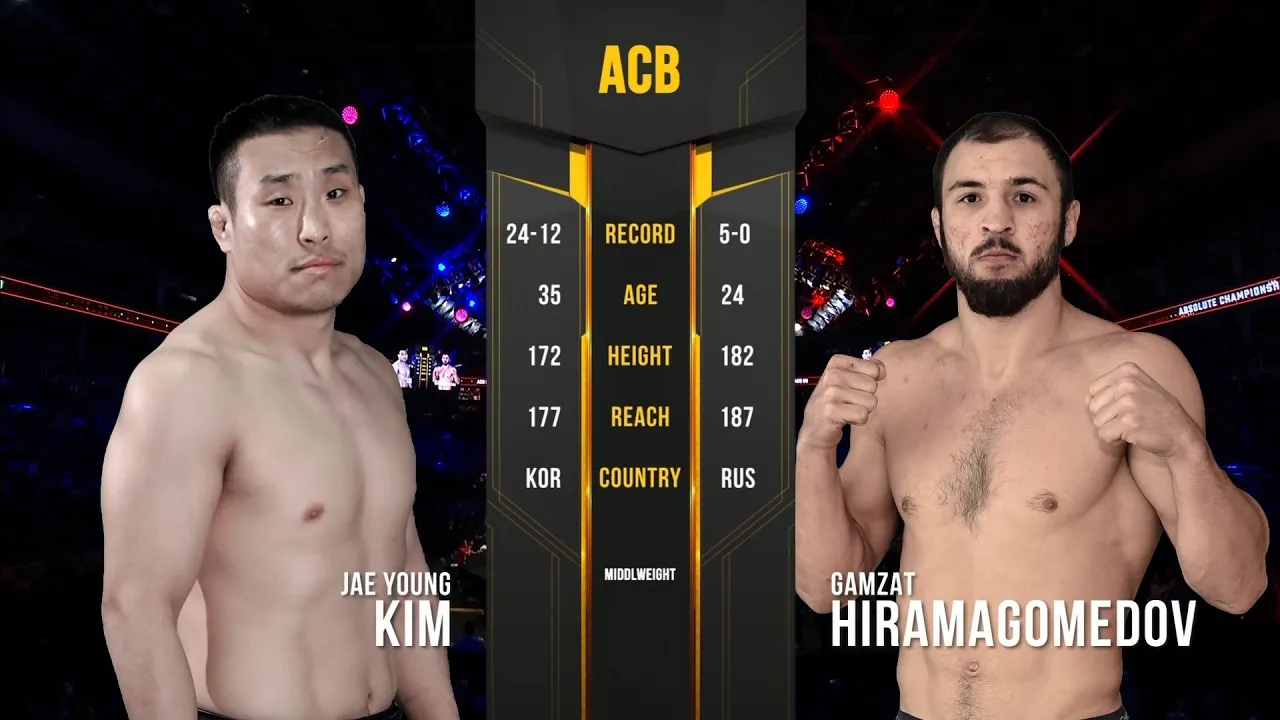 Джа Йонг Ким vs. Гамзат Хирамагомедов | Jae Young Kim vs. Gamzat Khiramagomedov | ACB 90