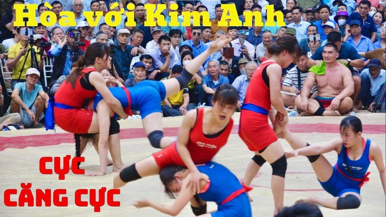 Rất quyết liệt HÒA và KIM ANH phang nhau không thương tiếc tại Mẫn Xá Women's wrestling. background