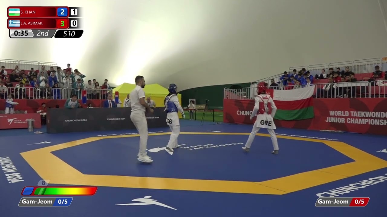 511 Round of 32 Women 49kg SVK M KAMINSKA EGY H WAEL EME background