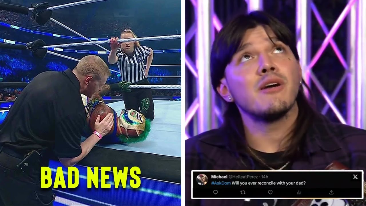Rey Mysterio Bad News...Dom A Menace...Roman Reigns Blooper...Star Under Fire...WWE Wrestling News background