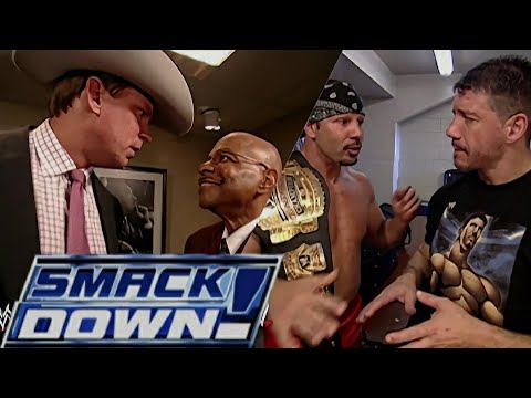 Teddy Long, JBL & Los Guerreros Backstage Segments SMACKDOWN! Mar 17,2005 background