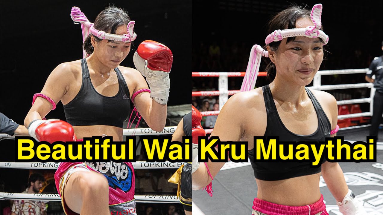 Beautiful Wai Kru Muaythai by Cute Japanese Fighters Mao Yamazato 山里真桜 background