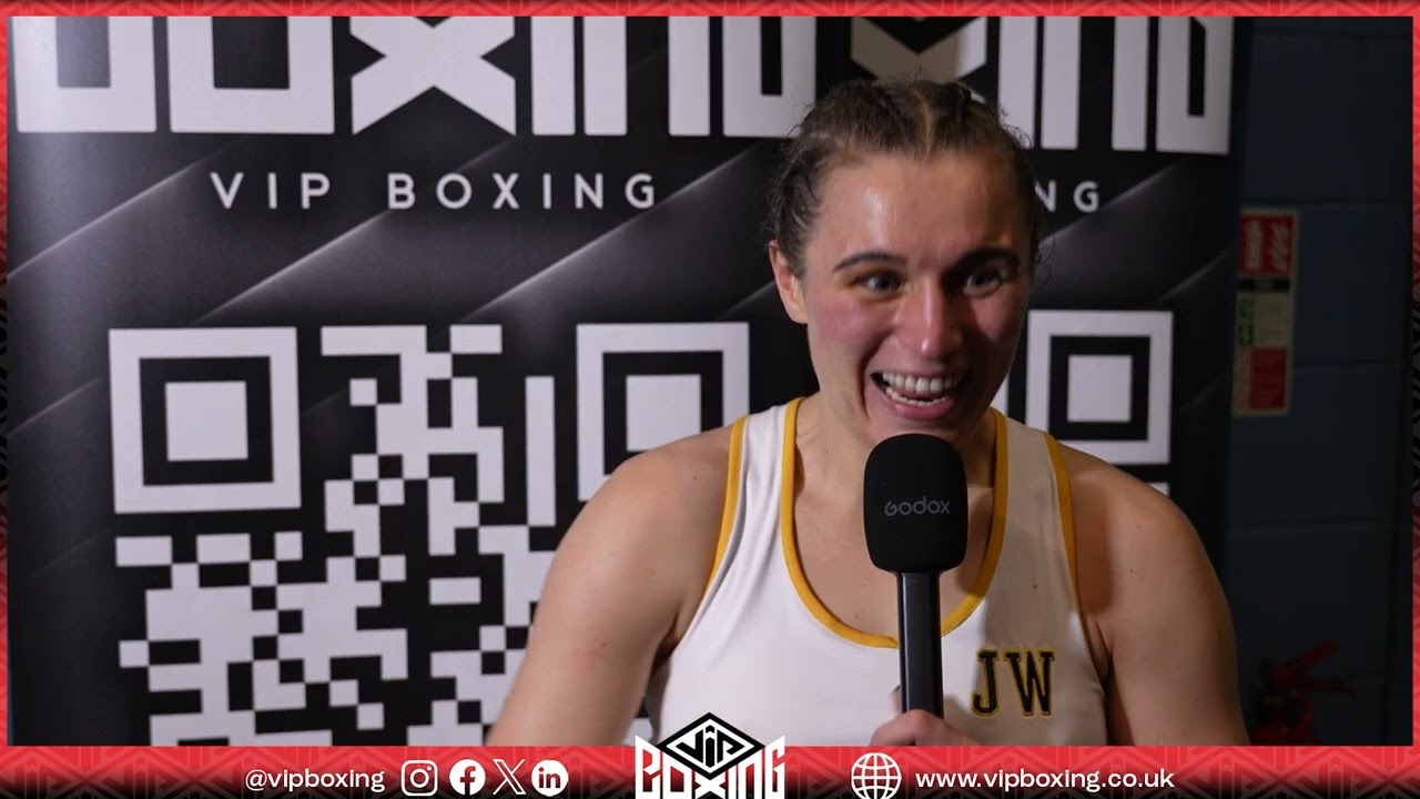 JODIE WILKINSON IS ALL SMILES AFTER PICKING PICKING UP HER FIRST WIN