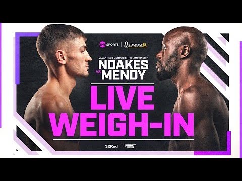 LIVE: Sam Noakes vs Yven Mendy Weigh-Ins | European Lightweight Title Fight background