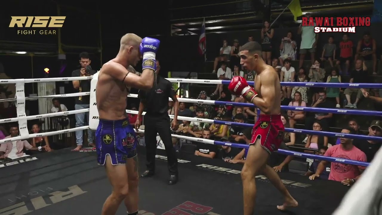 Morocco vs USA Muay Thai Showdown - Intense First Round KO! background
