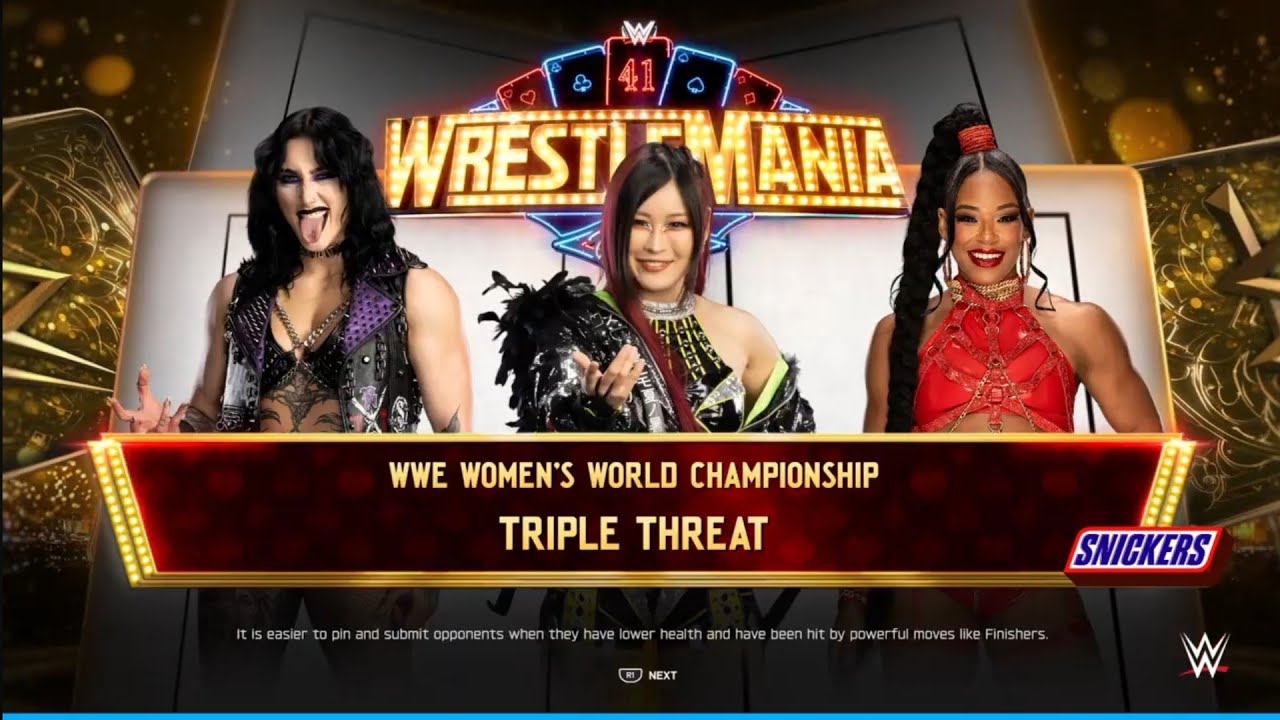 Ripley vs Sky vs Belair. WrestleMania 41. WWE 2K25