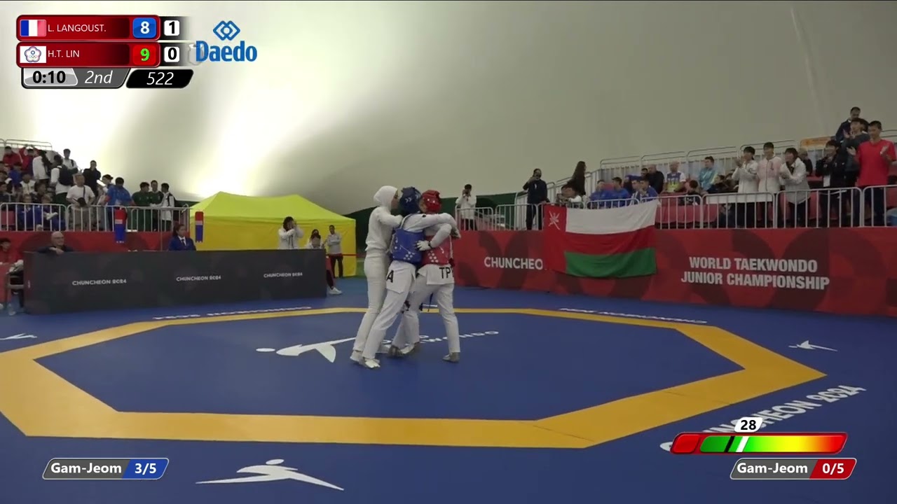 522 Round of 16 Women 63kg FRA L LANGOUST TPE H T LIN
