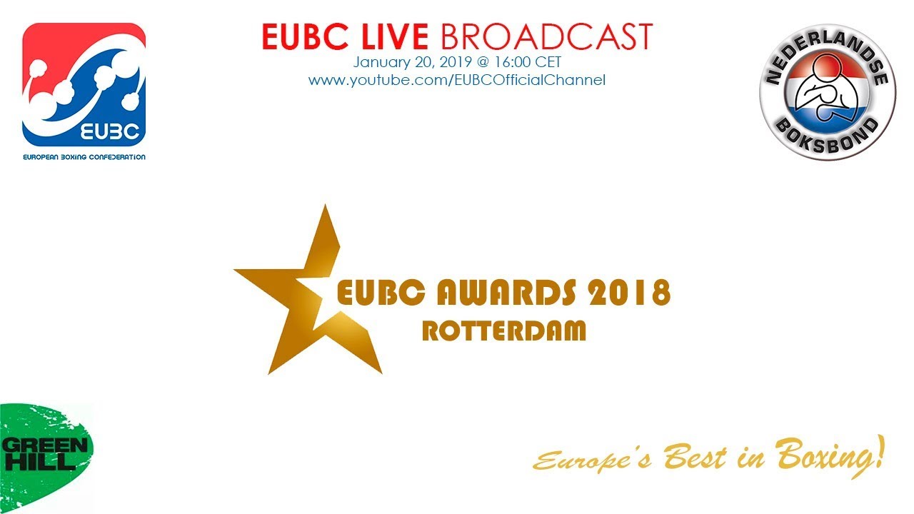 EUBC AWARDS 2018 - live from Rotterdam! background