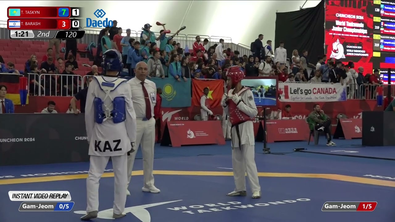 120 Round of 16 Men 48kg KAZ T TASKYN ISR T BARASH
