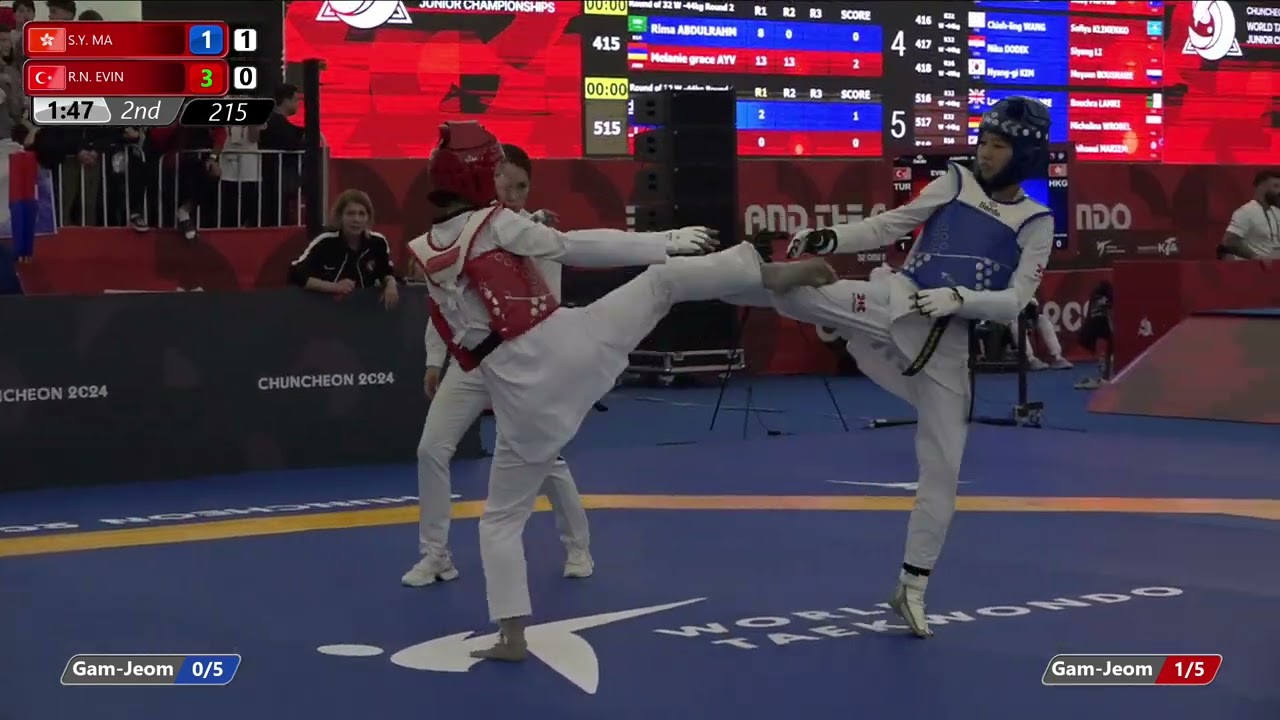 215 Round of 32 Women 44kg HKG S Y MA TUR R N EVIN background
