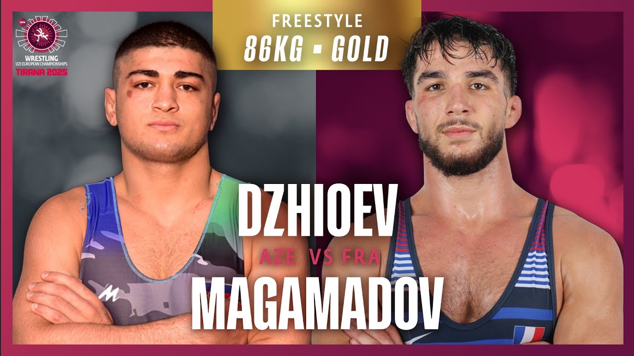 Arsenii DZHIOEV (AZE) vs. Rakhim MAGAMADOV (FRA) | FS 86Kg U23 EUROPEAN CHAMPIONSHIPS FINALS 2025 background