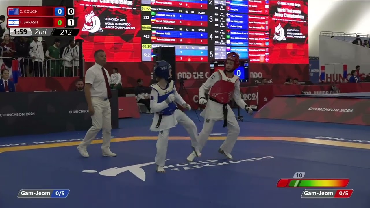 212 Round of 32 Men 48kg NZL C GOUGH ISR T BARASH
