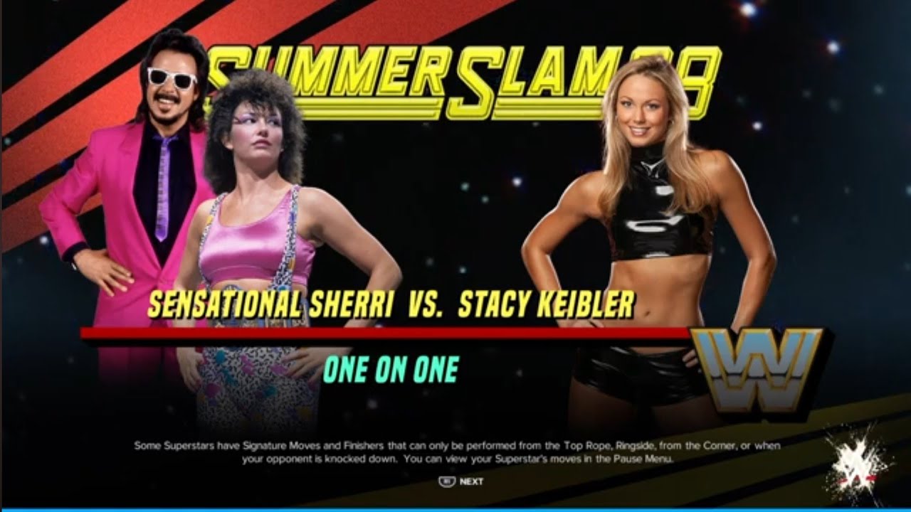 Sensational Sherri vs Stacy Keibler. WWE 2K24