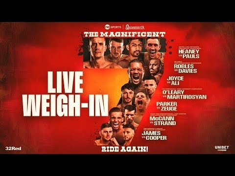 LIVE: The Magnificent 7 Ride Again Weigh-ins | Nathan Heaney, Joe Joyce and more | #FightNight