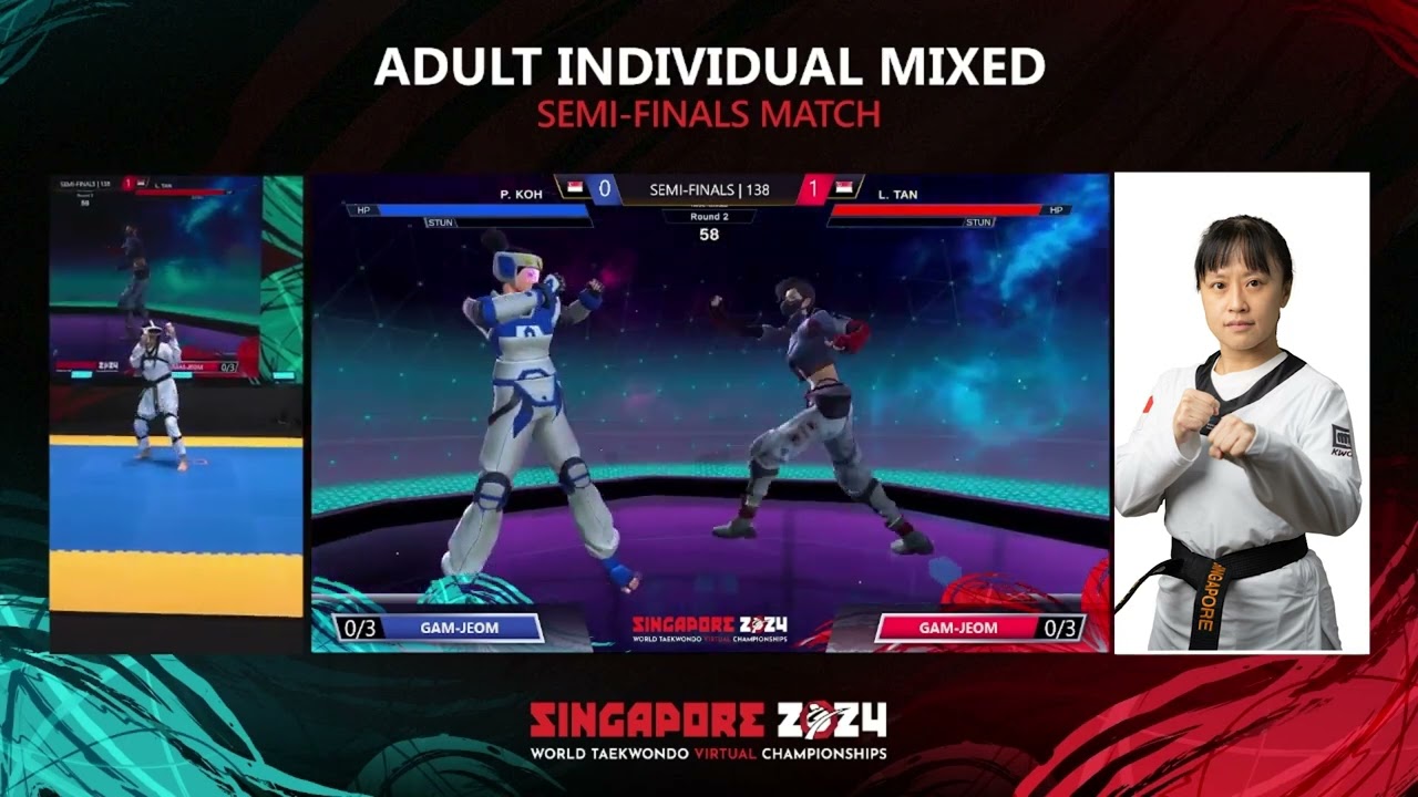Semi Finals Adult Individual Mixed SGP KOH Poh Ling SGP TAN Lee Fong background