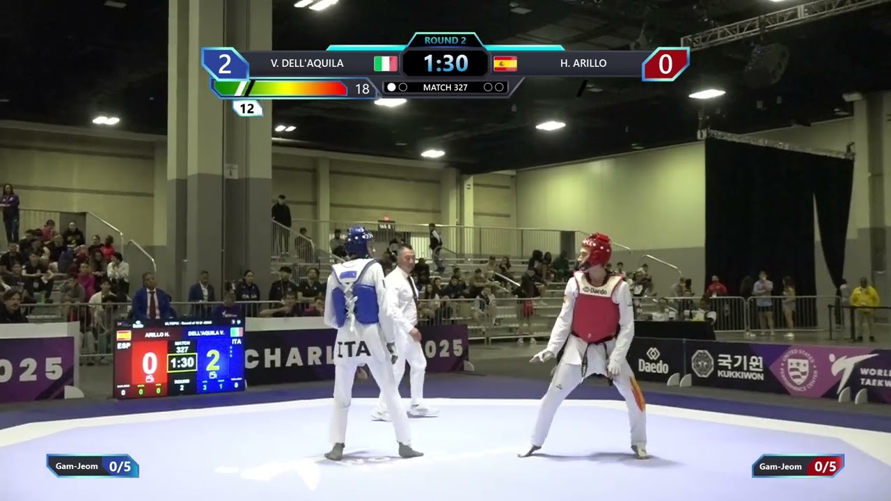 327 Round of 16 M 58kg ITA V DELL'AQUILA ESP H ARILLO PGM