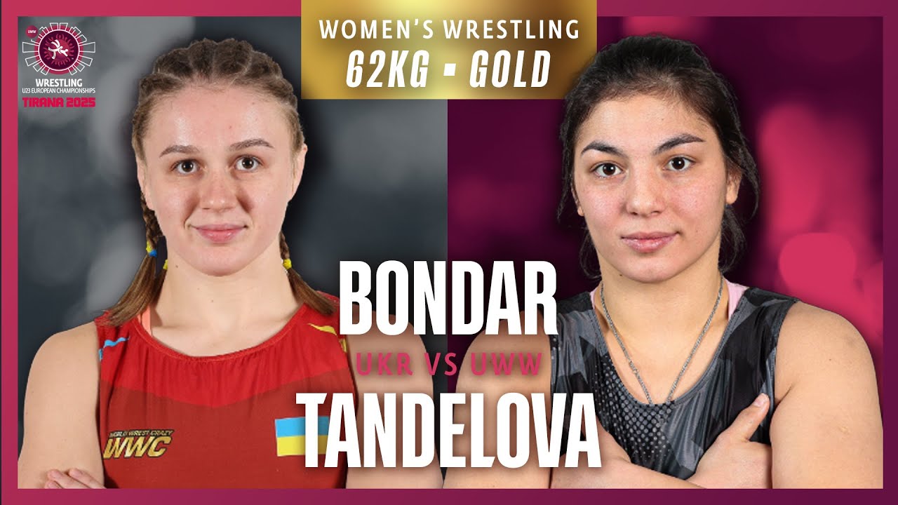 Iryna BONDAR (UKR) vs. Amina TANDELOVA (UWW) | U23 EUROPEAN CHAMPIONSHIPS FINALS | WW 62Kg background