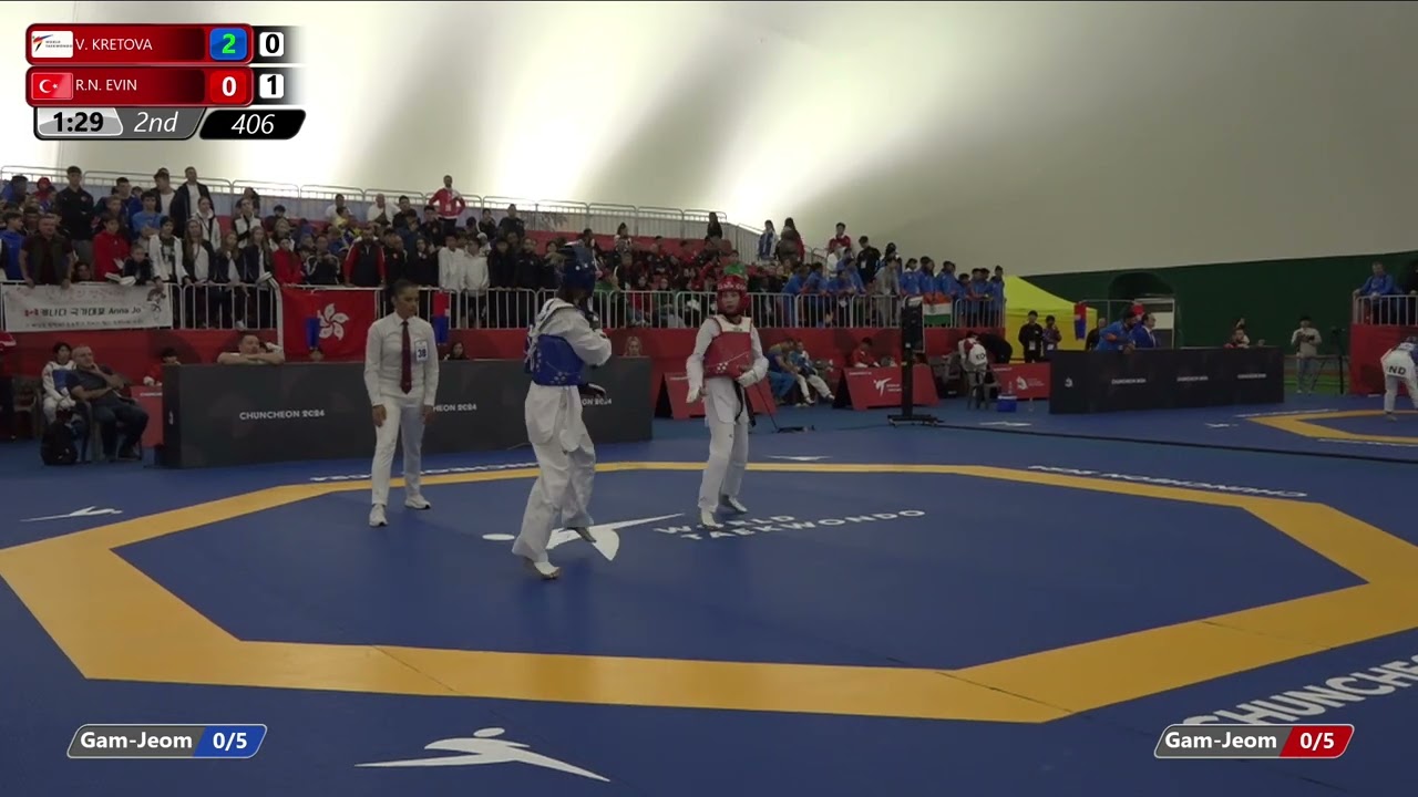406 Round of 64 Women 44kg AIN V KRETOVA TUR R N EVIN