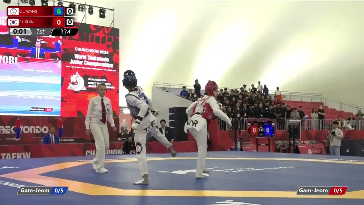 334 Final Women 44kg TPE C L WANG KOR S I SHIN