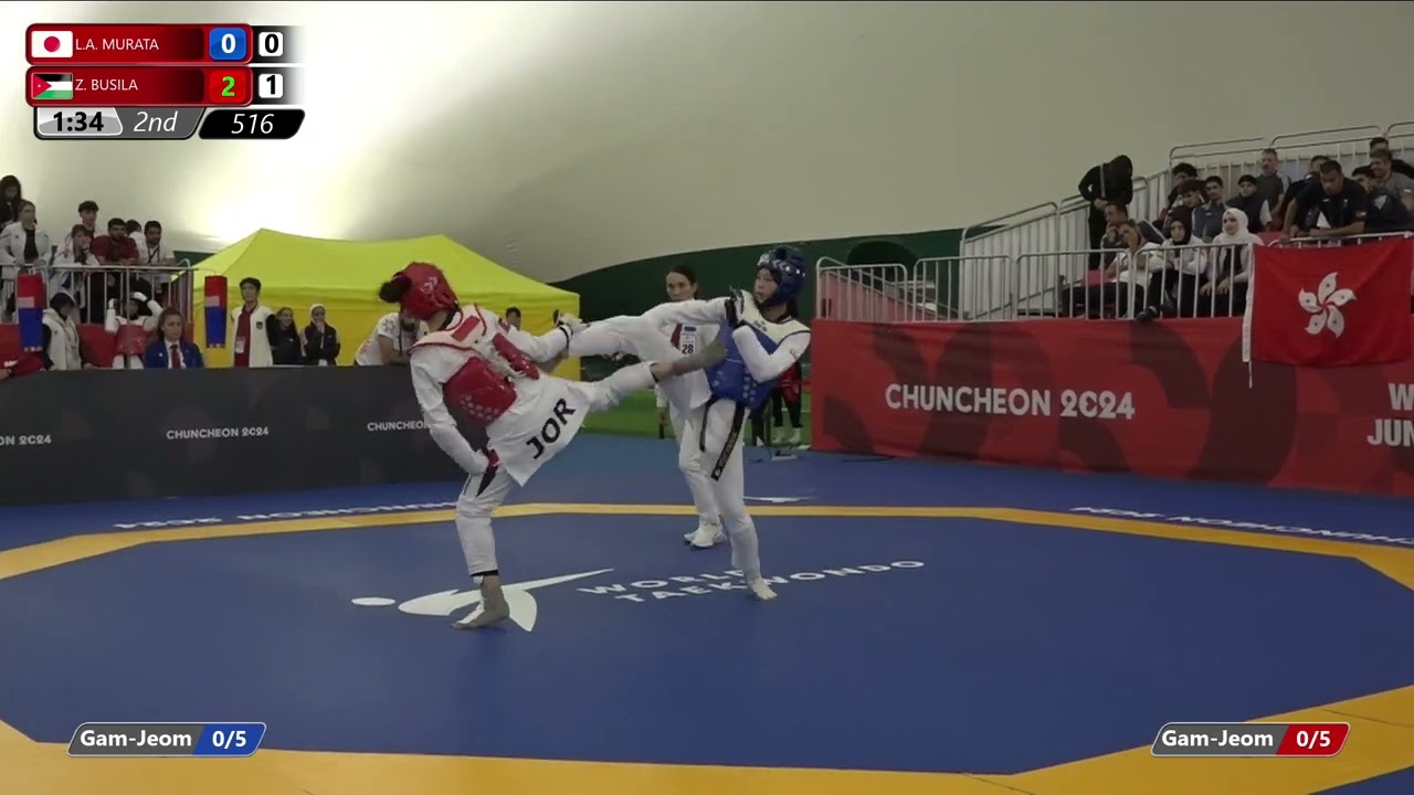 516 Round of 32 Women 55kg JPN L A MURATA JOR Z BUSILA background