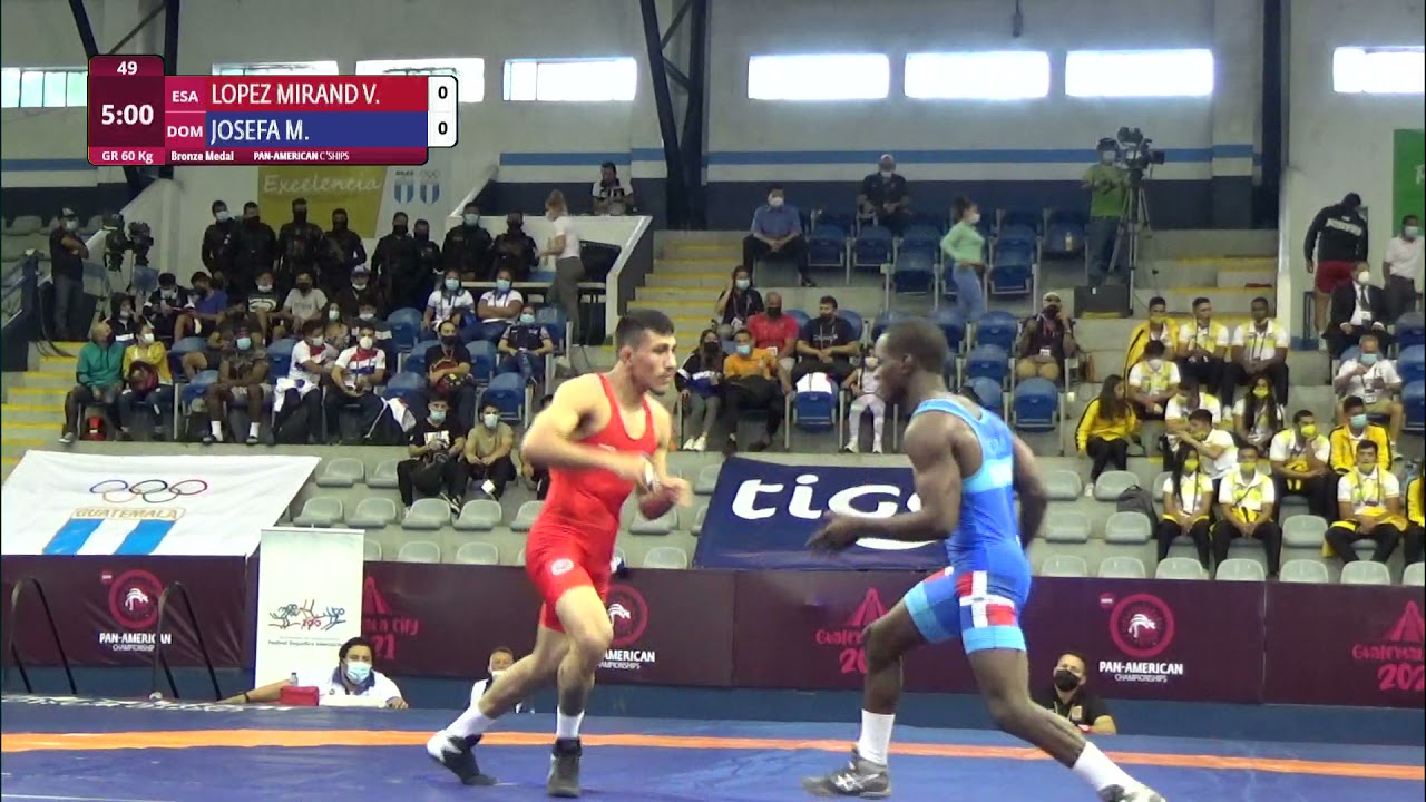 BRONZE GR - 60 kg: V. LOPEZ MIRAND (ESA) v. M. JOSEFA (DOM)