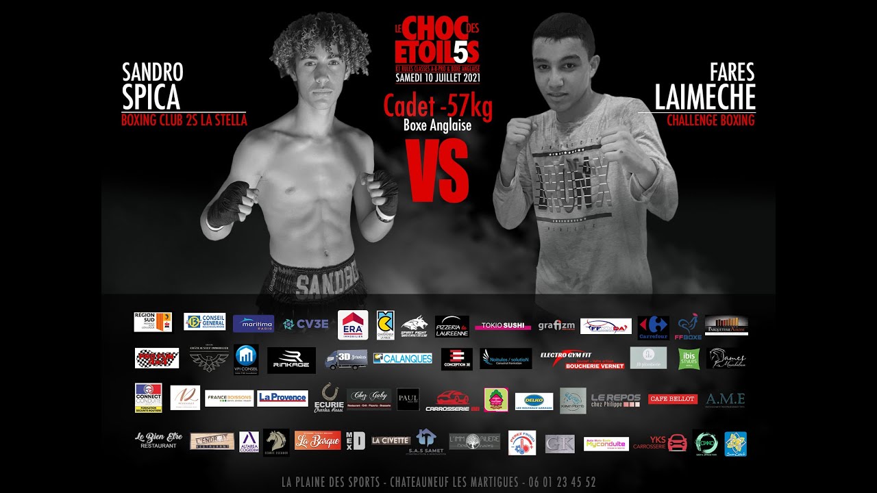 Fares LAIMECHE vs Sandro SPICA By VXS au CHOC DES ETOILES 5 background