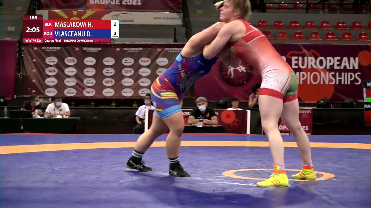 1/4 WW - 76 kg: H. MASLAKOVA (BLR) v. D. VLASCEANU (ROU)