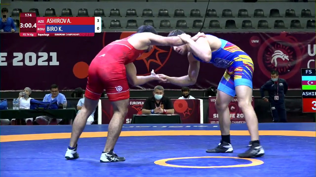 Repechage FS - 74 kg: A. ASHIROV (AZE) v. K. BIRO (ROU)
