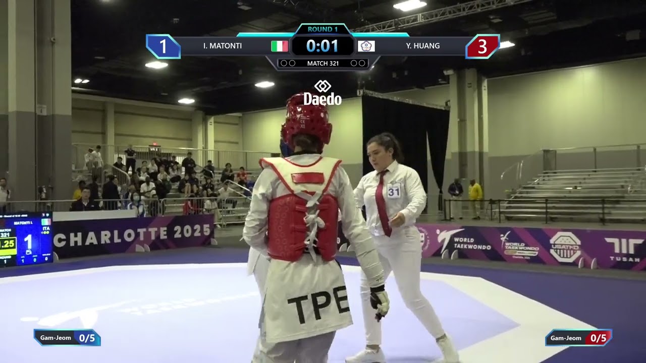 321 Round of 16 W 49kg ITA I MATONTI TPE Y HUANG PGM