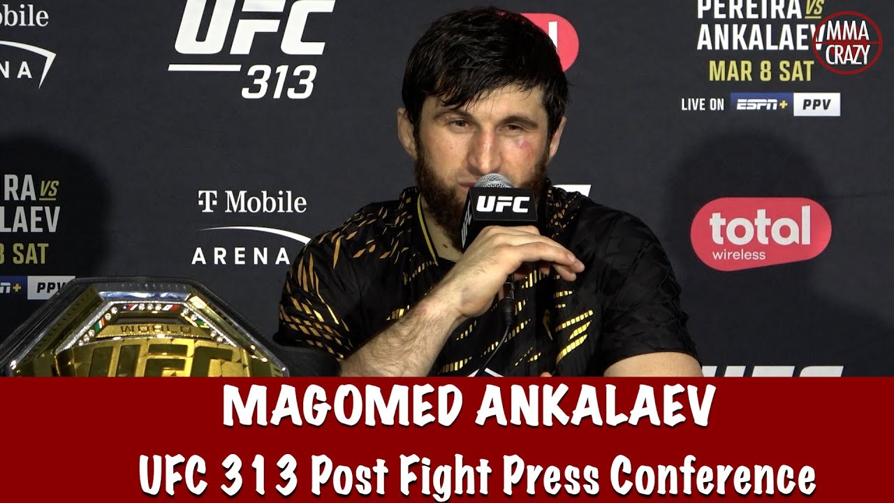 Magomed Ankalaev RIPS Alex Pereira for “RUNNING AWAY” ready for rematch after UFC 313 win background