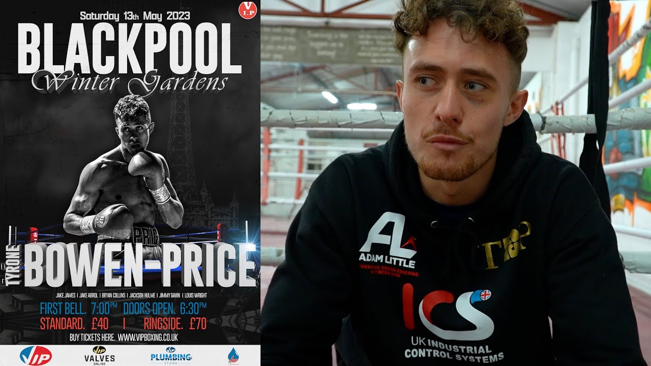 Tyrone Bowen Price talks hand operation and returning to the ring on May 13th in Blackpool background