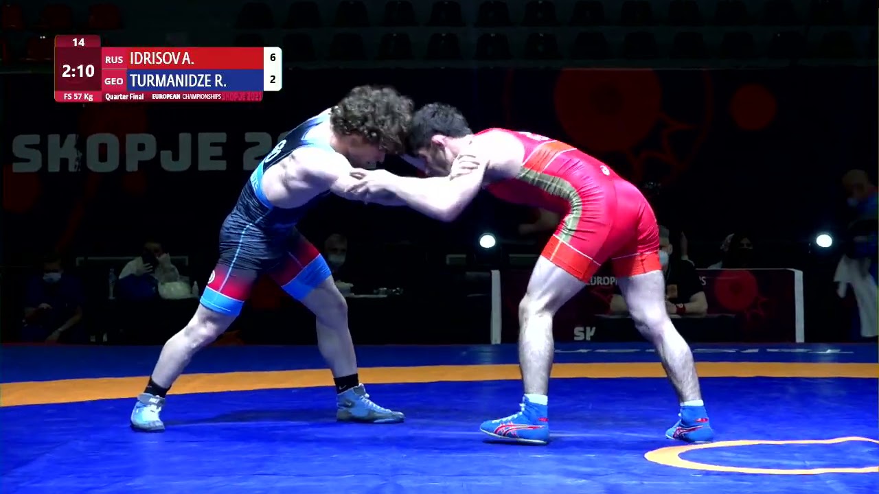 1/4 FS - 57 kg: A. IDRISOV (RUS) v. R. TURMANIDZE (GEO)