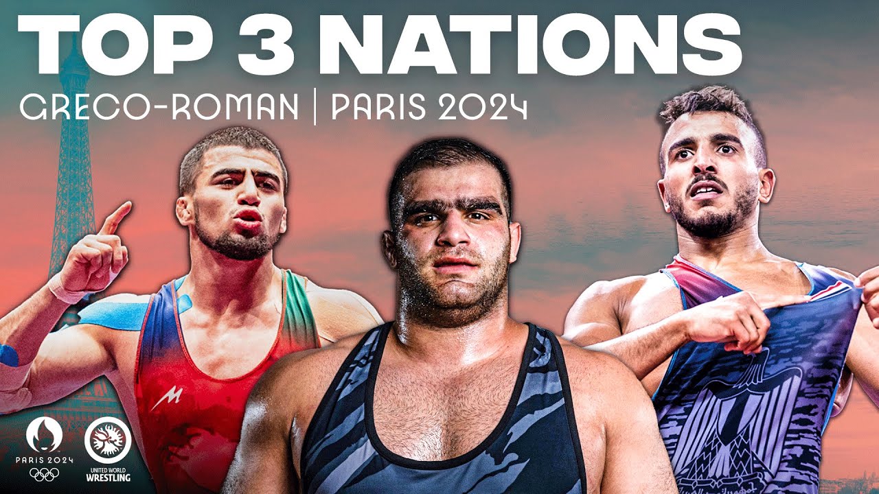 The best Greco Roman nations competing at the #paris2024 Olympic Games background