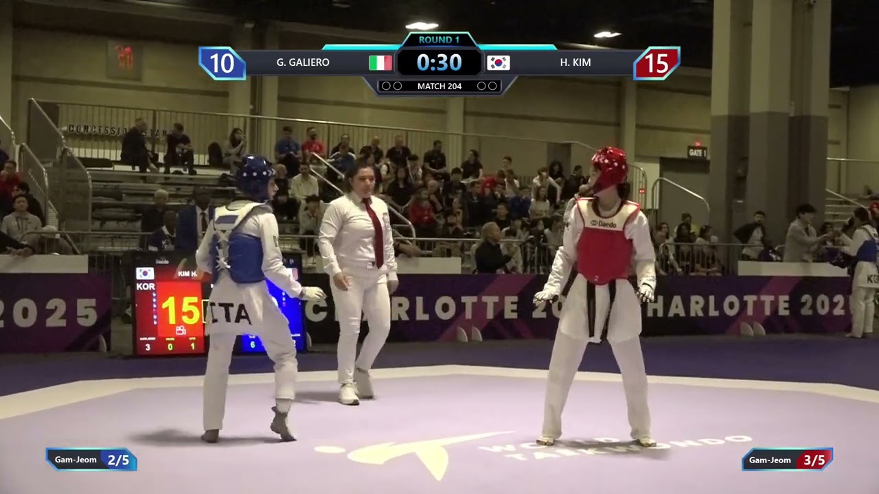 204 Round of 64 W 49kg ITA G GALIERO KOR H KIM PGM background