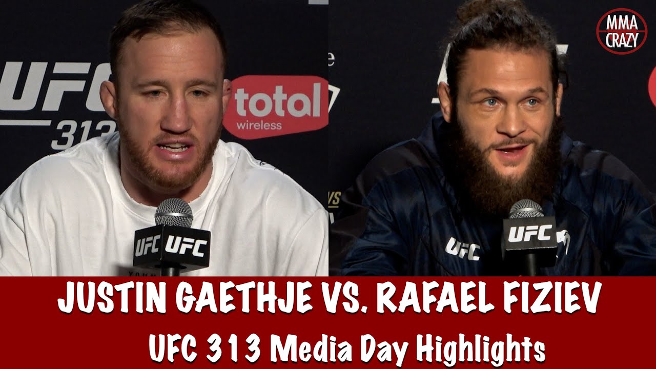 UFC 313: Justin Gaethje & Rafael Fiziev Media Day Highlights backdrop