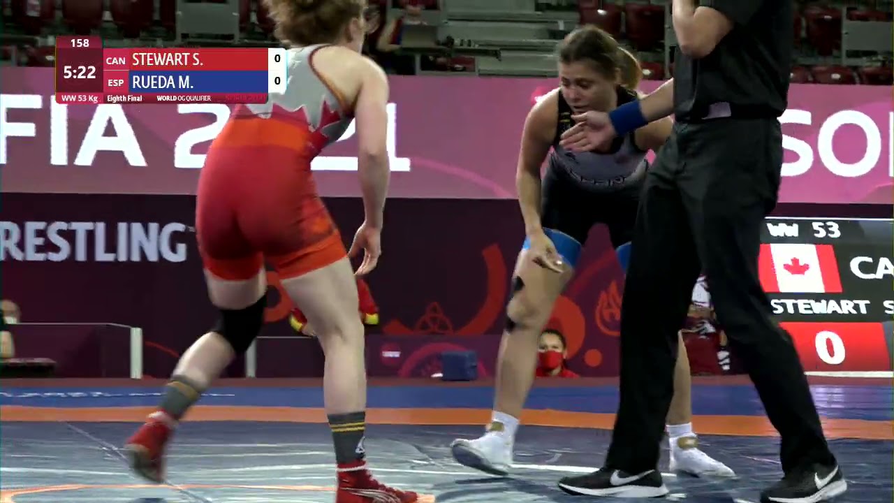 1/8 WW - 53 kg: S. STEWART (CAN) v. M. RUEDA FLORES (ESP) background