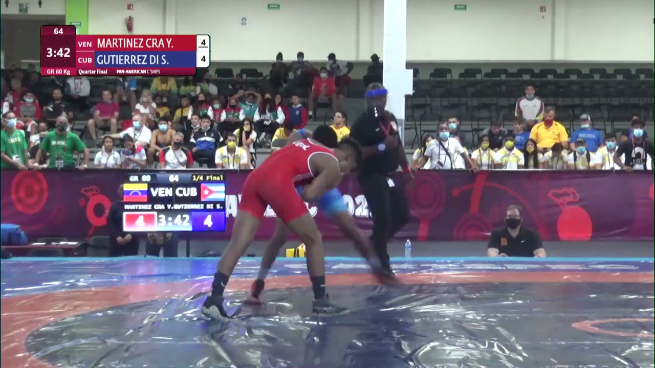 1/4 GR - 60 kg: Y. MARTINEZ CRA (VEN) v. S. GUTIERREZ DI (CUB) background