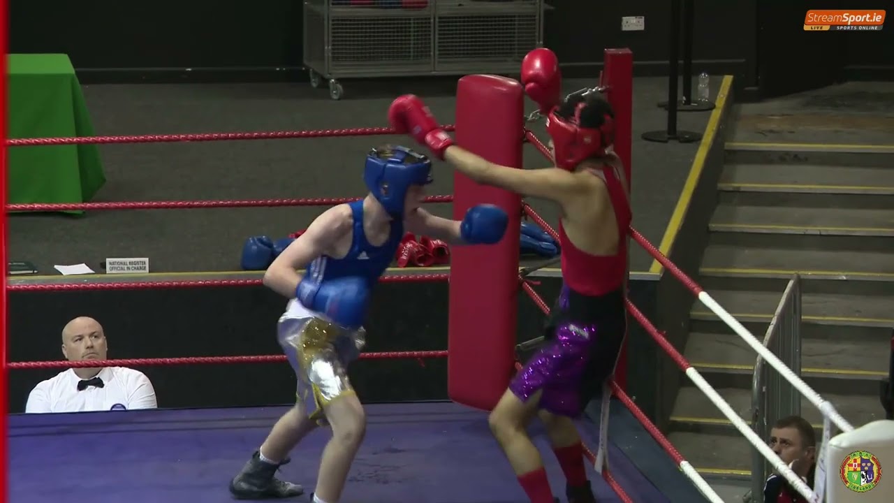 2024 National U18 Championship: 60kg Rahman Abdulnasser (Ballymun) V Conor Cousins (St Teresa’s) background