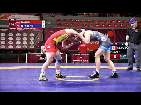 1/2 WW - 65 kg: I. RINGACI (MDA) v. K. KULWICKA (POL) background