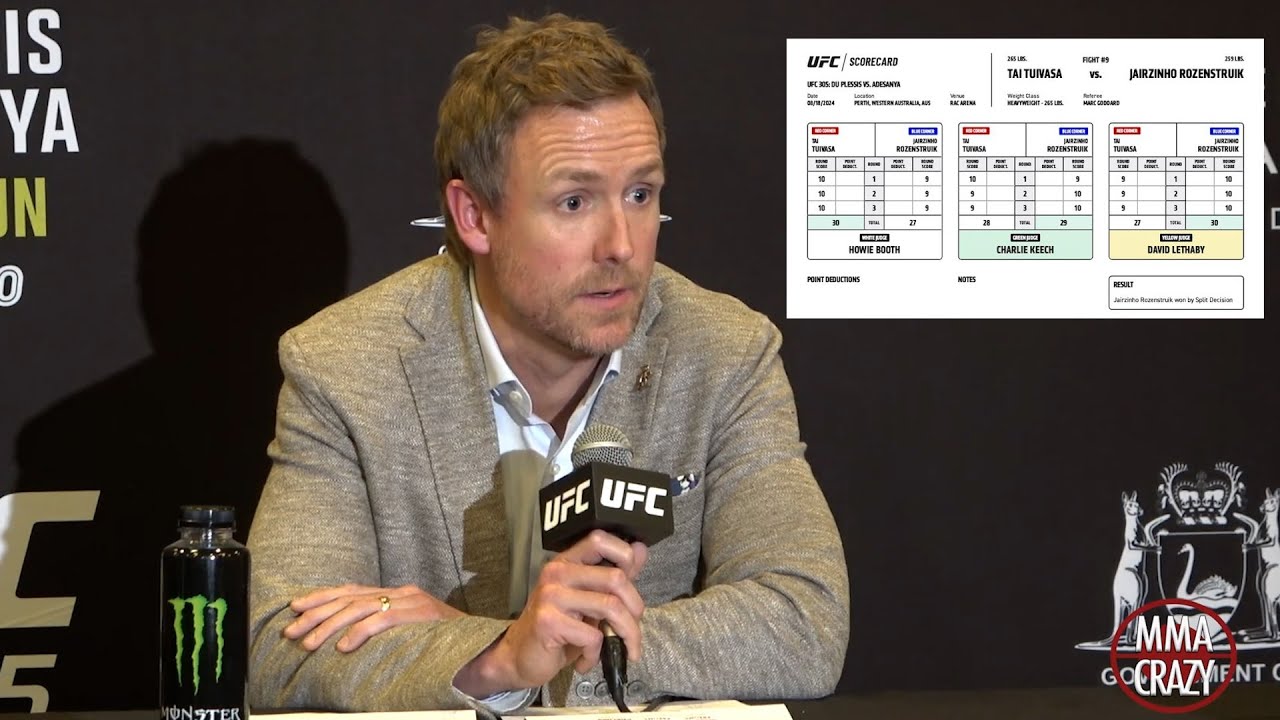 Dave Shaw reacts to controversial Judge removal during UFC 305 background